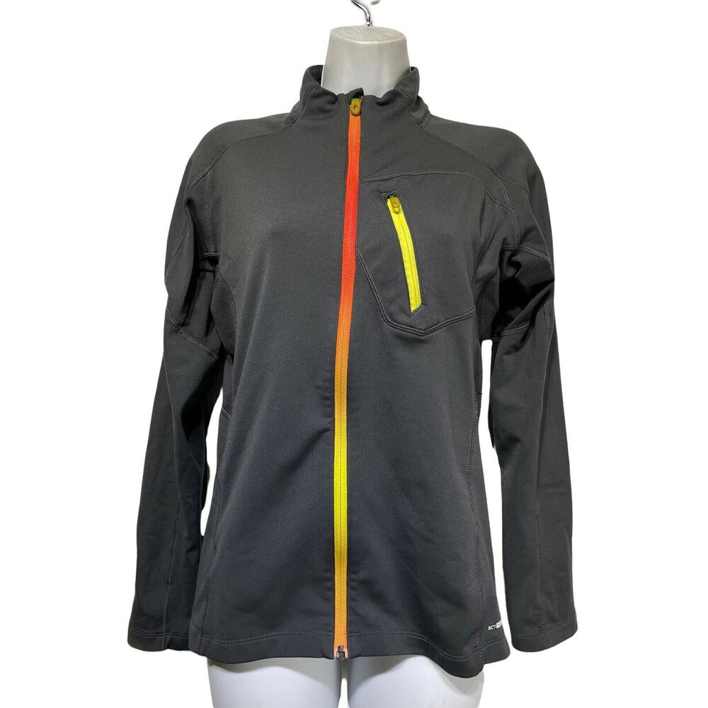 salomon actitherm gray ombre full zip bike cycling jacket womens Size S